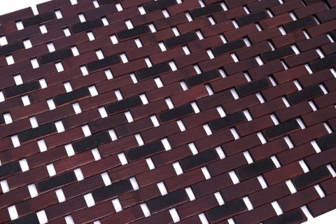 BAMBUSOWA MATA ŁAZIENKOWA 50X80 CM ALBA CIEMNY BRĄZ