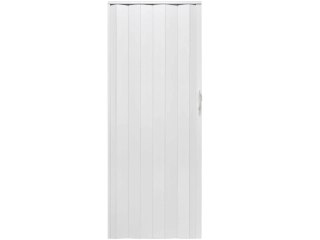DRZWI HARMONIJKOWE 001P BIAŁY MAT - 80 CM