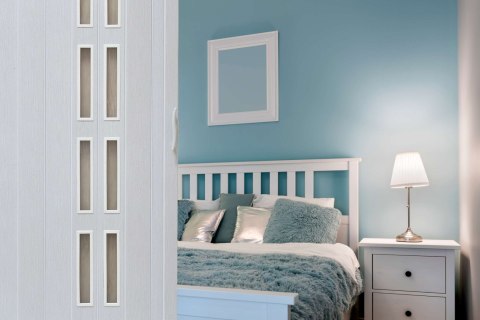 DRZWI HARMONIJKOWE 005S BIAŁY DĄB MAT - 80 CM