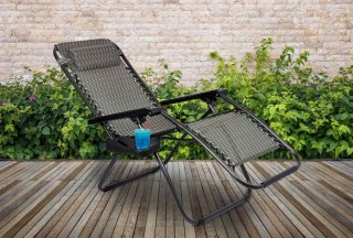 LEŻAK OGRODOWY ORION ZERO GRAVITY BRĄZ JODEŁKA