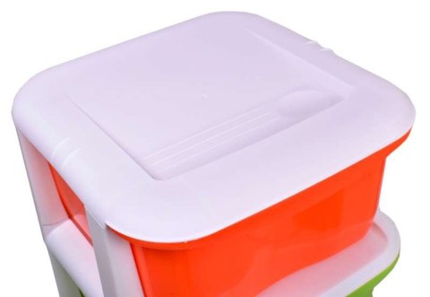 POJEMNIK NA ZABAWKI 5 SZUFLAD NA KÓŁKACH