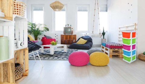 POJEMNIK NA ZABAWKI 5 SZUFLAD NA KÓŁKACH