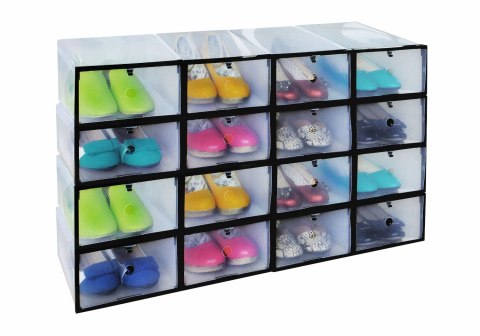 PUDEŁKO NA BUTY TRANSPARENTNE Z CZARNĄ RAMKĄ 1 SZTUKA