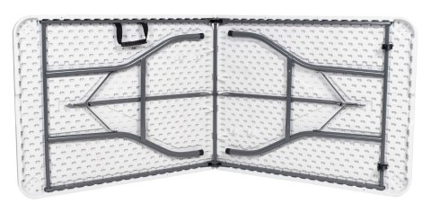 STÓŁ CATERINGOWY FETA WHITE SKŁADANY W WALIZKĘ 180 CM BIAŁY