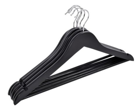 WIESZAK DREWNIANY RONDO KOMPLET 5 SZT CZARNY