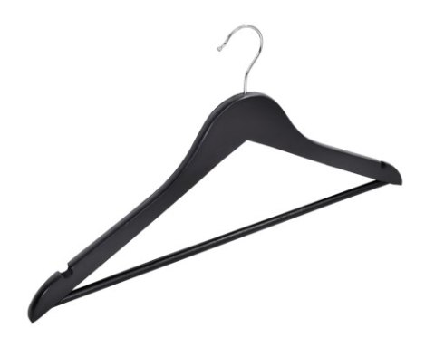 WIESZAK DREWNIANY RONDO KOMPLET 5 SZT CZARNY