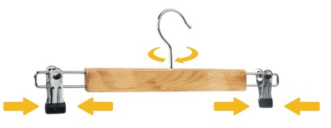 WIESZAK DREWNIANY NA SPÓDNICE 1 SZTUKA NATURAL