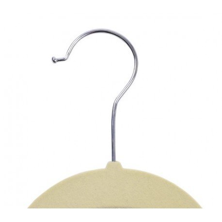 WIESZAK WELUROWY MAXI KOMPLET 10 SZT - BEŻOWY