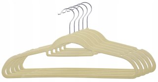 WIESZAK WELUROWY MAXI KOMPLET 5 SZT - BEŻOWY