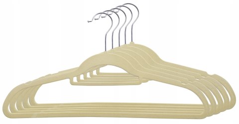 WIESZAK WELUROWY MAXI KOMPLET 5 SZT - BEŻOWY