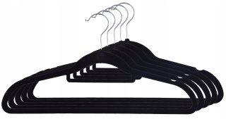 WIESZAK WELUROWY MAXI KOMPLET 5 SZT - CZARNY