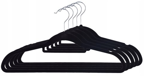 WIESZAK WELUROWY MAXI KOMPLET 5 SZT - CZARNY