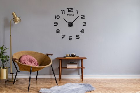 ZEGAR ŚCIENNY DIY NEPRI 65 - 130 CM - CZARNY 3D