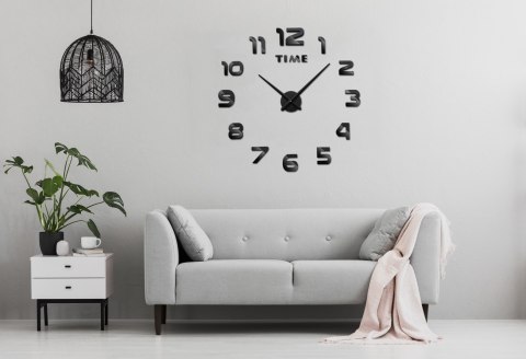 ZEGAR ŚCIENNY DIY NEPRI 65 - 130 CM - CZARNY 3D
