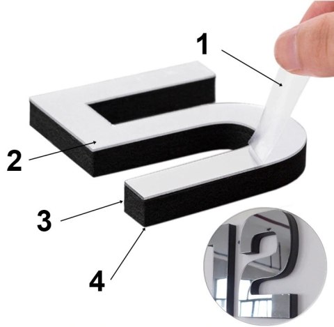 ZEGAR ŚCIENNY DIY NEPRI 65 - 130 CM - SREBRNY 3D