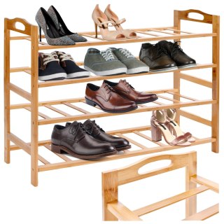 BAMBUSOWY REGAŁ NA BUTY 4 POZIOMY NERIA