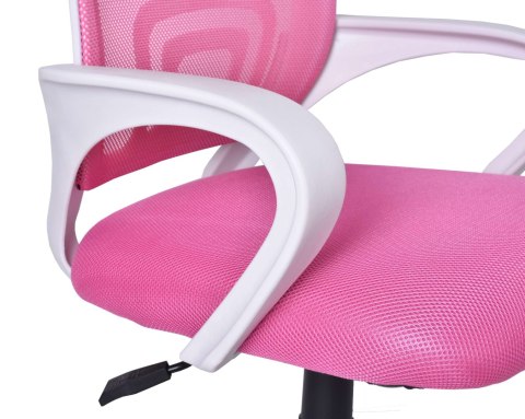 FOTEL BIUROWY BIANCO BIAŁO-RÓŻOWY