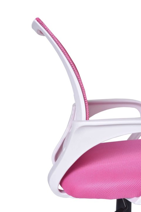 FOTEL BIUROWY BIANCO BIAŁO-RÓŻOWY