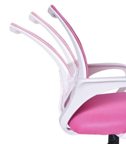 FOTEL BIUROWY BIANCO BIAŁO-RÓŻOWY