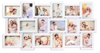FOTORAMKA NA 18 ZDJĘĆ MORKA BIAŁA