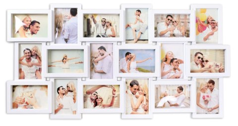 FOTORAMKA NA 18 ZDJĘĆ MORKA BIAŁA