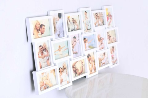 FOTORAMKA NA 18 ZDJĘĆ MORKA BIAŁA