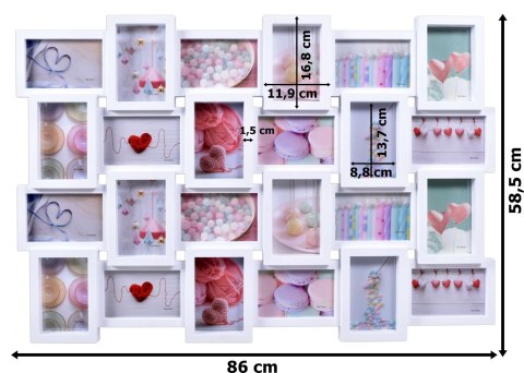 FOTORAMKA NA 24 ZDJĘCIA SOLANO BIAŁA