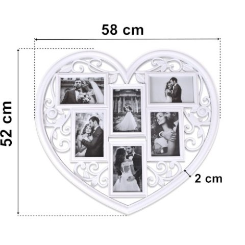 FOTORAMKA NA 6 ZDJĘĆ BREVA BIAŁA