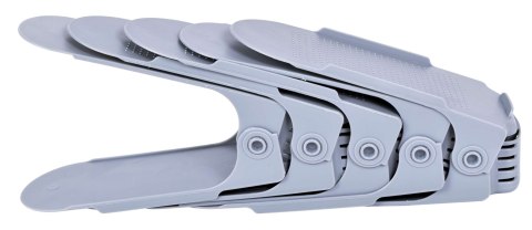 KOMPLET REGULOWANYCH UCHWYTÓW NA BUTY 10 SZTUK SZARY