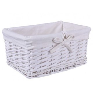 KOSZYK WIKLINOWY 30X20X15 - BIAŁY