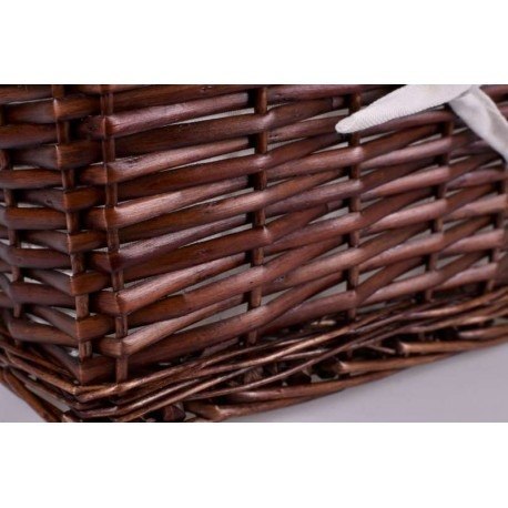 KOSZYK WIKLINOWY 30X20X15 - BRĄZOWY