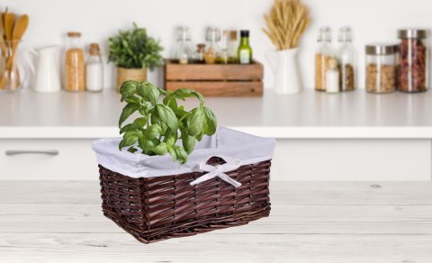 KOSZYK WIKLINOWY 30X20X15 - BRĄZOWY