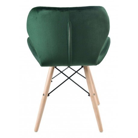 KRZESŁO TAPICEROWANE MURET VELVET AKSAMITNY CIEMNOZIELONY