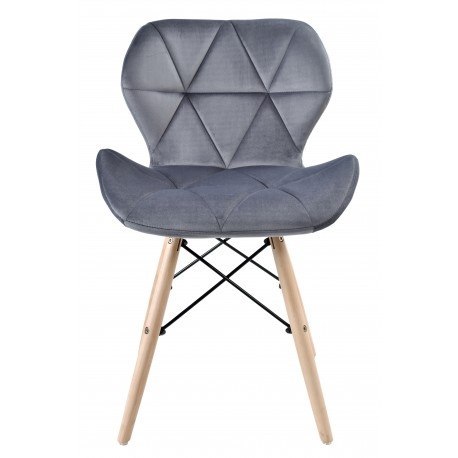 KRZESŁO TAPICEROWANE MURET VELVET AKSAMITNY GRAFITOWY