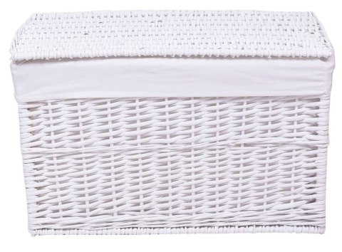 KUFER WIKLINOWY BIAŁY 160 L