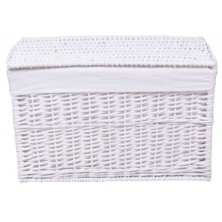 KUFER WIKLINOWY BIAŁY 65 L