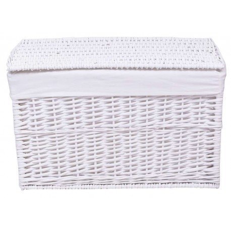 KUFER WIKLINOWY BIAŁY 65 L