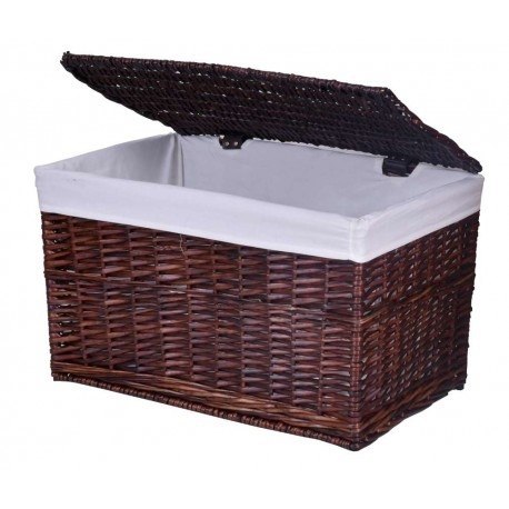 KUFER WIKLINOWY BRĄZOWY 105 L