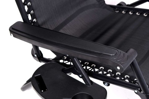 LEŻAK OGRODOWY ORION ZERO GRAVITY CZARNY