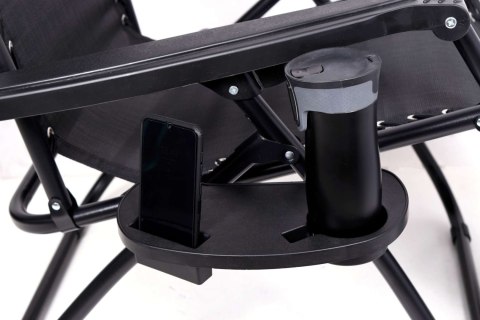 LEŻAK OGRODOWY ORION ZERO GRAVITY CZARNY