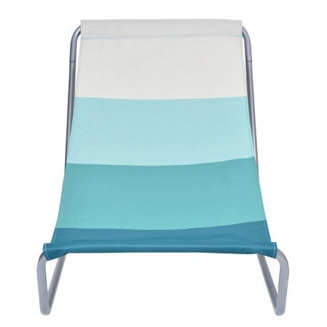 LEŻAK TURYSTYCZNY PLAŻOWY SKŁADANY OLEK - NIEBIESKIE PASY