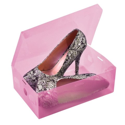 PUDEŁKO NA BUTY Z POKRYWKĄ FUKSJA PP
