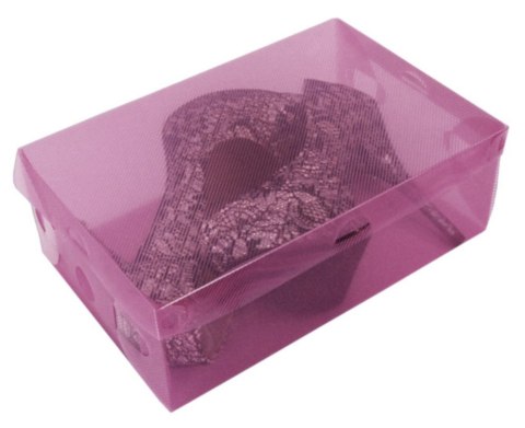 PUDEŁKO NA BUTY Z POKRYWKĄ FUKSJA PP