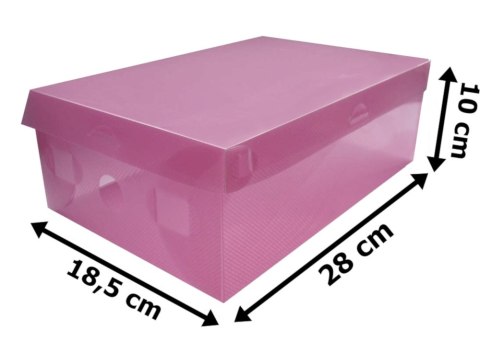 PUDEŁKO NA BUTY Z POKRYWKĄ FUKSJA PP