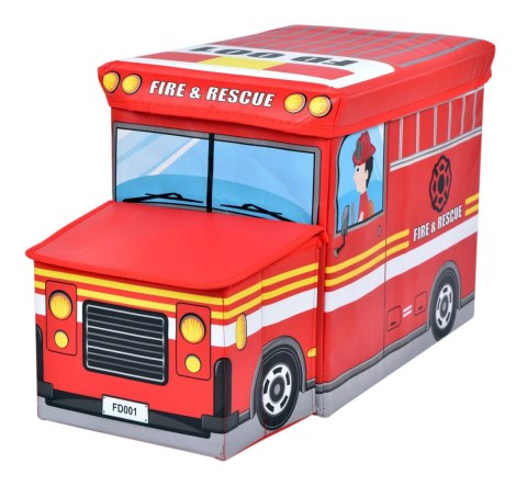 PUFA POJEMNIK WÓZ STRAŻACKI - CZERWONY