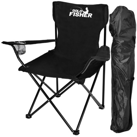 SKŁADANE KRZESŁO TURYSTYCZNE HUGO CZARNE