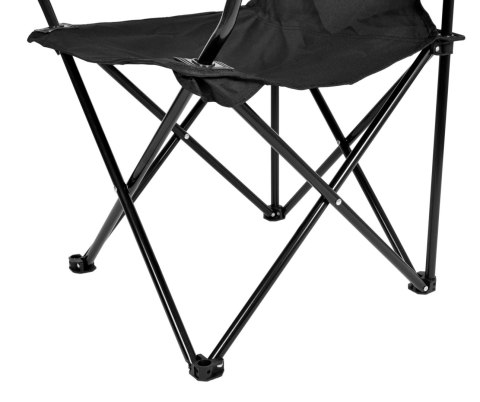 SKŁADANE KRZESŁO TURYSTYCZNE HUGO CZARNE