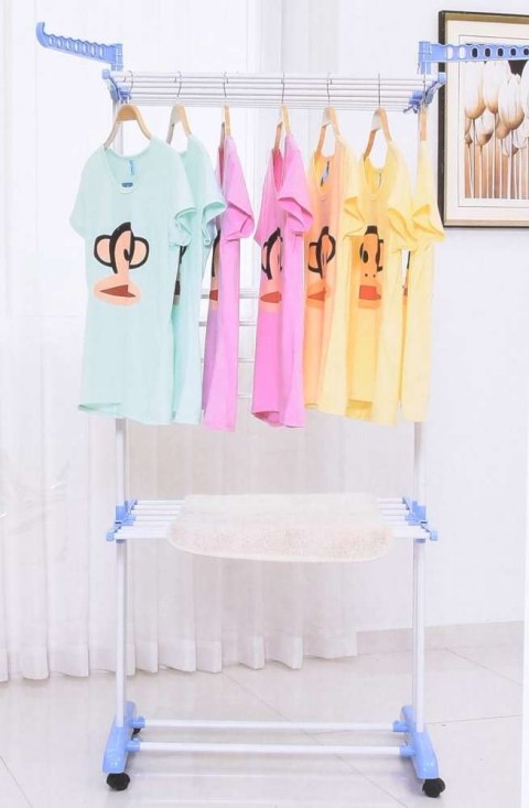 SUSZARKA ROZKŁADANA NA KÓŁKACH SONORA NIEBIESKA