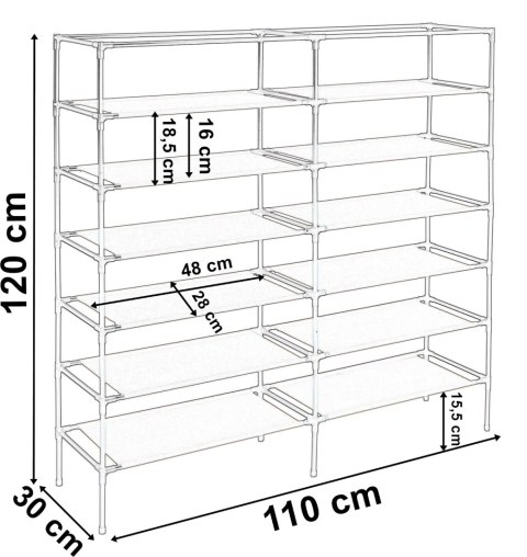 SZAFA TEKSTYLNA NA BUTY GABI - SZARA