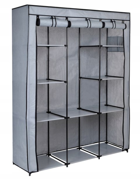 SZAFA TEKSTYLNA Z 10 PÓŁKAMI MIRA MAXI - SZARA